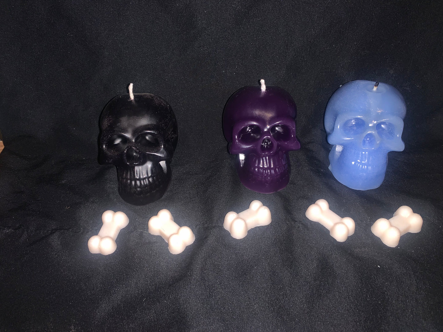 Colored Skull Candle